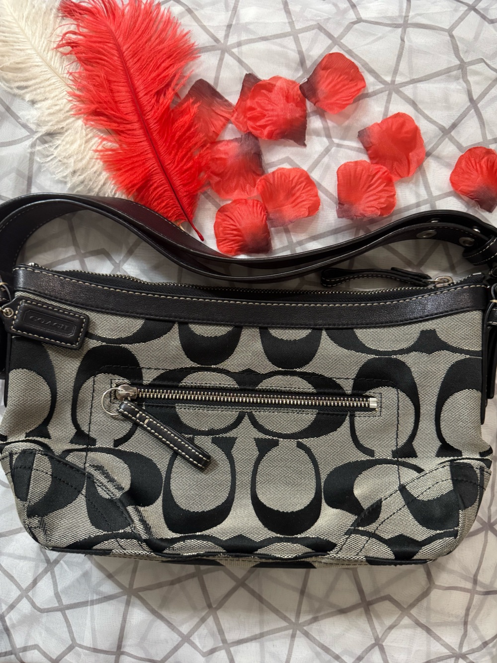 COACH Iconic Signature C Classic Shoulder Bag - 💯%Authentic - Pre-loved/EUC